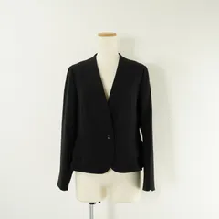 未使用 Sunauna スーナウーナ ノーカラー ジャケット ブラック 黒のサムネイル