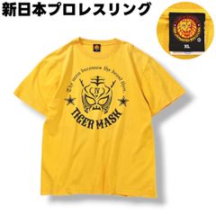 신일본 프로 ​​레슬링 NEW JAPAN PRO WRESTLING NJPW 타이거 마스크 TIGER MASK 프린트 T셔츠 XL 옐로우 스트리트 프로레슬링 격투기 남성