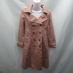 ◇ NATURAL BEAUTY ナチュラルビューティー 無地 シンプル 長袖 トレンチ コート サイズ36 ピンク レディース E  【1302060036180】のサムネイル