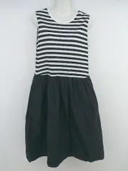 ◇ eversince エバーシンス ボーダー ノースリーブ ロング ワンピース サイズF ブラック ホワイト レディース P  【1302070000973】のサムネイル