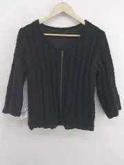 ◇ KLEIN PLUS クランプリュス リバーシブル 七分袖 ジップ ブルゾン サイズ40 ブラック レディース P  【1302080001328】のサムネイル