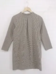 ◇ Lugnoncure ルノンキュール Techichi テチチ チェック 長袖 ミニ ワンピース サイズM ベージュ系 ブルー系 レディース P  【1302110002424】のサムネイル