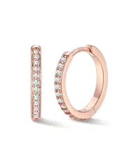【在庫セール】シルバー925 メンズ 金属アレルギー対応 リングピアス つけっぱなし用 ジルコア 小さめ 小さい レディース 輪っか フープピアス キャッチレス
