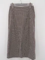 ◇ BEAUTY & YOUTH UNITED ARROWS チェック 膝下丈 タイト スカート サイズS グレー ブラック レッド系 レディース P  【1302150003702】