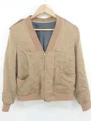 ◇ FREE'S SHOP フリーズショップ 薄手 Ｖネック 長袖 ブルゾン ジャンパー サイズM ブラウン系 レディース P  【1302150003054】のサムネイル
