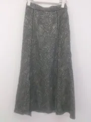 ◇ PAGEBOY ページボーイ ALICIA ペイズリー柄 スリット ロング フレア スカート サイズ F グレー系 レディース P  【1302150000022】のサムネイル