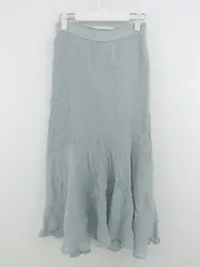 ◇ w closet ダブルクローゼット ロング フレア スカート サイズF サックスブルー系 レディース E  【1302160016686】のサムネイル