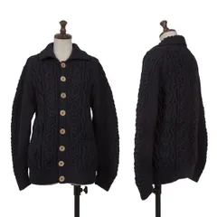 インバーアランINVERALLAN ウールハンドニットカーディガン 紺M位のサムネイル