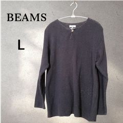 beams 3ゲージ クロシェ クルーネック ニット モーガン蔵人着用 L 白