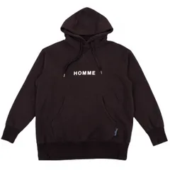 コムデギャルソンオムCOMME des GARCONS HOMME コットンフロントロゴフーディー ワインSのサムネイル