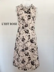 【L′EST ROSE】ノースリーブワンピース　ピンクベージュ M