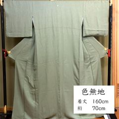 ☆【美品✨】洗える着物 夏着物 色無地 絽縮緬 芥子色 手縫い トール 