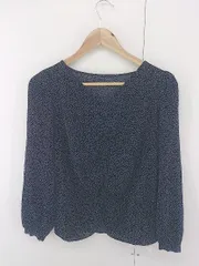 ◇ N. Natural Beauty Basic ドット 水玉 長袖 ブラウス カットソー サイズM ブラック ホワイト レディース P  【1302280004709】