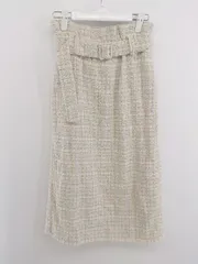 ◇ ◎ ZARA trf collection スリット 膝下丈 タイト スカート サイズEUR XS USA XS MEX 24 ホワイト系 マルチ レディース P  【1303010002705】