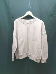 ◇ JUNOAH ｼﾞｭﾉｱ クルーネック 無地　シンプル ステッチ 長袖 トレーナー スウェット Lサイズ ピンクベージュ レディース E  【1303020012930】のサムネイル