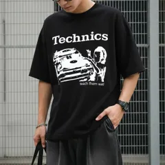 音楽好き必見！Technics ターンテーブルプリントTシャツ ブラック/ホワイト 新品 送料込 メンズ レディース 男女兼用