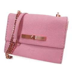 テッドベーカー TED BAKER ショルダーバッグ ポシェット リボン金具 チェーン ピンク レザーのサムネイル