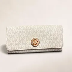 MICHAEL KORS 長財布 MKロゴ 総柄 ホワイト