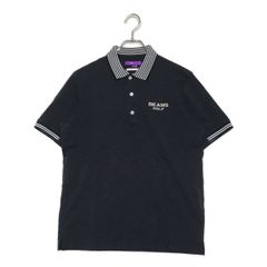 美品 BEAMS GOLF ストライプポロシャツウェアー ロゴ刺繍 サイズS