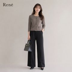 美品♡Rene♡ニットツイードフーディ 38 36(ホームクリーニング可能