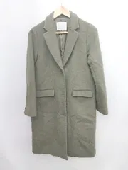 ■ Andemiu アンデミュウ ウール混 きれいめ ロング 大人女子 長袖 コート サイズS カーキ レディース P  【1303070010320】のサムネイル