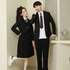 スクール ブレザー レディース メンズ テーラードジャケット 制服 学生服 高校生 スクールジャケット長袖シャツ JK制服 女子高生 男子 女子 コスプレ衣装 通学 卒業式 中学生 学生 無地 発表会 クラスの服 フォーマル 受験 4点セッ#eleik