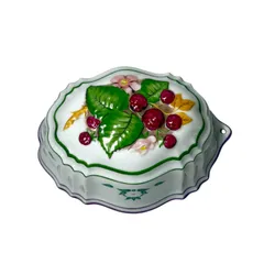 The Franklin Mint フランクリンミント  ル・コルドン・ブルー 磁器製 【木いちご】ジェリーモールド ヴィンテージ 壁掛け K-5のサムネイル