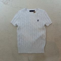 新品✨Polo Ralph Lauren 半袖 ケーブルニット M アイボリー - メルカリ