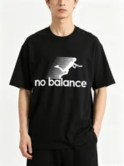 ユーモアたっぷり！no balance スポーツパロディTシャツ ホワイト/ブラック 新品 送料込 メンズ レディース 男女兼用