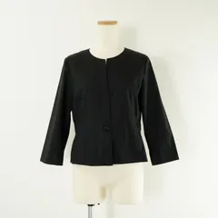自由区 ジユウク ノーカラー ジャケット ブラック 黒 ストレッチのサムネイル