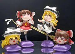 東方*Project ゆっくり風デフォルメフィギュア 博麗霊夢 霧雨魔理沙 ２体セット