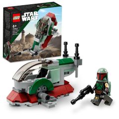 LEGO Star Wars Boba Fett's Spaceship Microfighter Toy for Boys and Girls. A Star Wars collectible toy, figure, model kit, educational toy, perfect for birthdays and gifts. LEGO blocks, 75344, ages 6 and up.