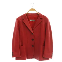 ジルサンダー JIL SANDER テーラードジャケット レザー 3ボタン 40 赤 ■GY40 /SY ■OSのサムネイル