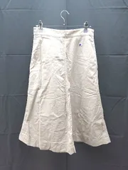 ◇ Champion チャンピオン ワッペン バックファスナー シンプル ミドル丈 フレア スカート サイズM ベージュ レディース E  【1303160009289】のサムネイル
