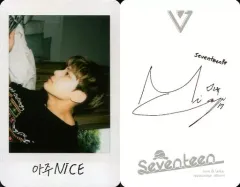 【中古】コレクションカード(男性) SEVENTEEN/MINGYU(ミンギュ)/横型・衣装黒・左向き/CD「Love ＆ Letter repackage album」封入特典トレカ