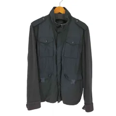 バナナリパブリック BANANA REPUBLIC 異素材切替 マルチポケット 比翼ジップ ミリタリー ジャケット ダブルジップ メンズ import：L のサムネイル