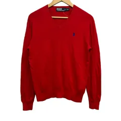 POLObyRalphLauren(ポロラルフローレン) 長袖セーター サイズS メンズ - レッド Vネック