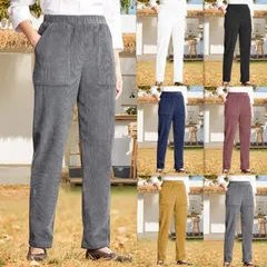 テーパードパンツ コーデュロイパンツ レディース ボトムス コーデュロイ パンツ ズボン 無地 カジュアル 秋服 冬 秋冬 コーデュロイ カジュアル ウエストゴ#ykzws