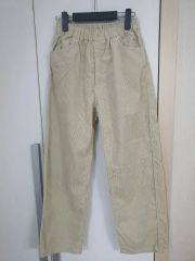美品】DANTON コットンリネンイージーパンツ ヒッコリー ストライプ 36
