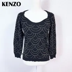 【美品】ケンゾー KENZO 長袖ニット M 鱗文　カシミヤ100%のサムネイル