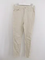 ◇ nano universe ナノユニバース ストレッチ パンツ サイズ2 ベージュ レディース E  【1303200004847】