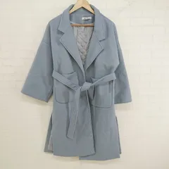 ■ ◎ Girly Doll ガーリードール 長袖 ロング コート サイズM ブルー レディース E  【1303200006995】のサムネイル