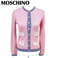 MOSCHINO　ニット カーディガン 4ポケット カシミヤ シルク混 USA8のサムネイル
