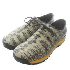 ケンゾー KENZO スニーカー レザー ローカット ビブラムソール パイソン柄 42 27cm ベージュ 黒 ブラック M253 /XZ ■GY11のサムネイル