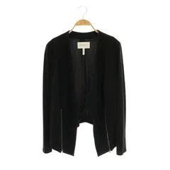 ビーシービージーマックスアズリア BCBGMAXAZRIA イレギュラーヘムジップアップジャケット 総裏地 M ブラック /DO ■OSのサムネイル
