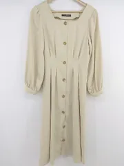 ◇ w closet ダブルクローゼット 長袖 ロング ワンピース ベージュ系 レディース E  【1303240022740】のサムネイル