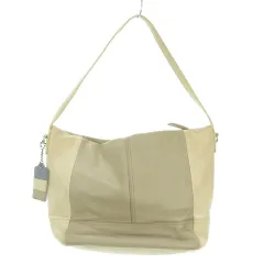 コーチ COACH ショルダーバッグ レザー ベージュ 茶 ブラウン パッチワークデザイン チャーム付き ワンショルダー /MN1 ■ECC003