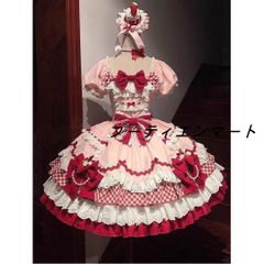 Angelic Prettyワンピース レッド チェック柄ストロベリーチェリー柄