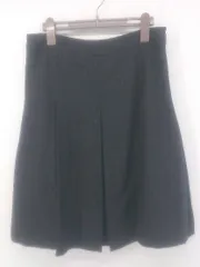 ◇ COMME CA ISM コムサイズム ウール混 切替 膝丈 プリーツ スカート サイズL チャコールグレー レディース E  【1303280009756】のサムネイル