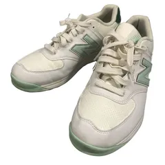 ニューバランス ゴルフシューズ ローカット 574 v3 SL スパイクレス レザー ホワイト グリーン レディース サイズ24cm New Balance